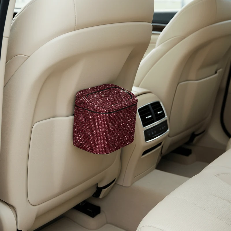 Poubelle Disco Poubelle pour Voiture avec Couvercle Push