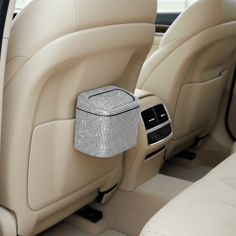 Poubelle Disco Poubelle pour Voiture avec Couvercle Push