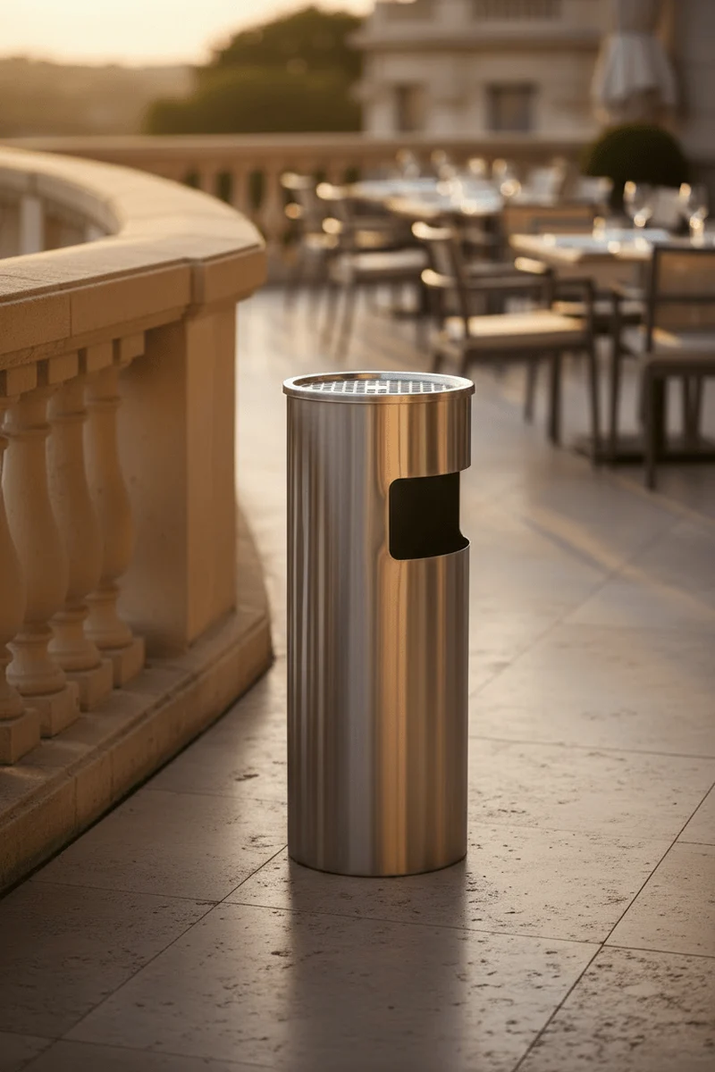 Poubelle Dark Smoke Poubelle Cendrier Cylindrique