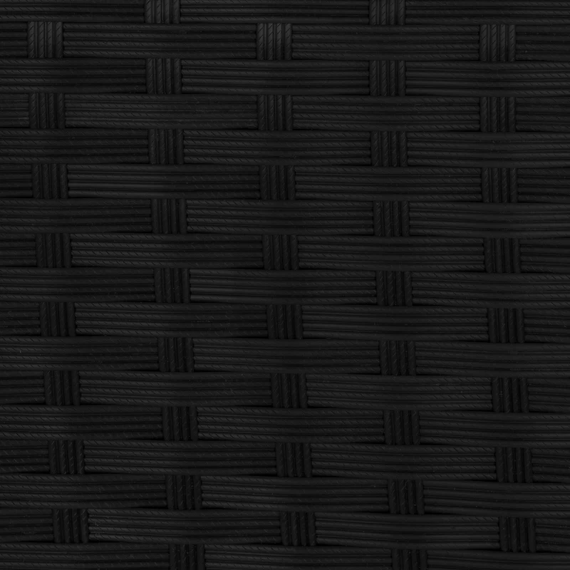 Coffre de Rangement d'Extérieur en Rotin Noir - 700 L
