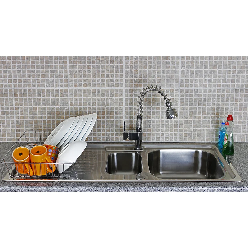 KuKoo Évier de Cuisine en Acier Inoxydable avec Robinet Padstow