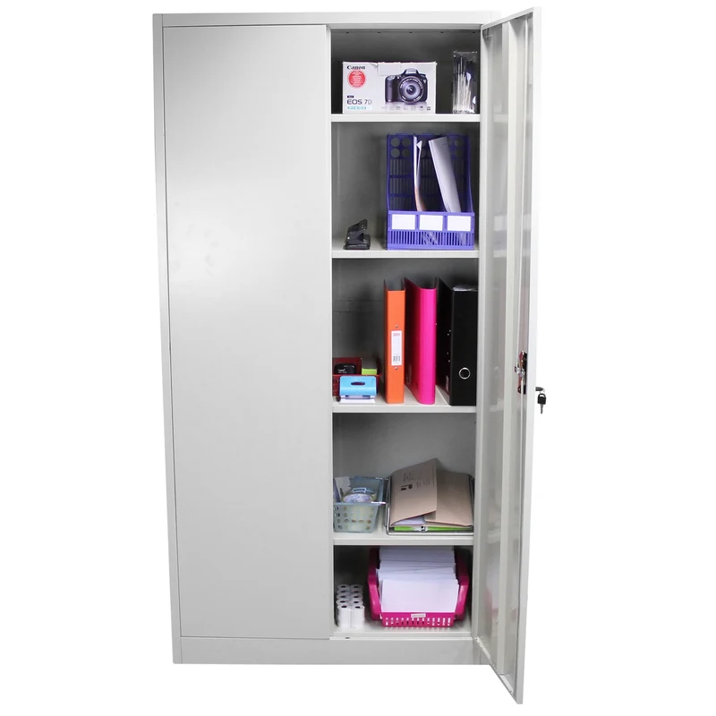 Armoire de Classement Métallique en Acier Gris Clair 180 cm