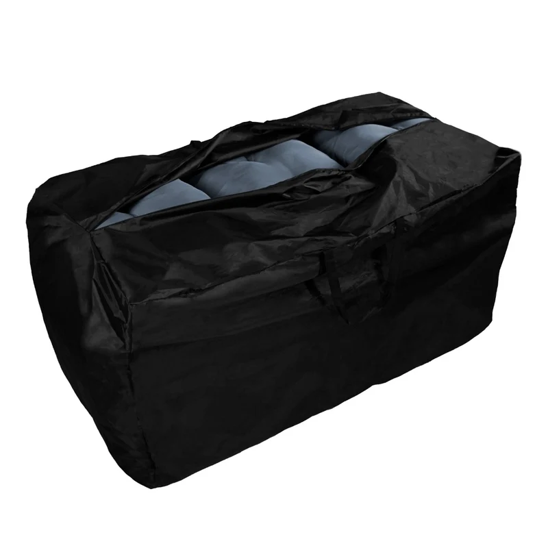 Coffre de Rangement d'Extérieur 582 L en Rotin Noir