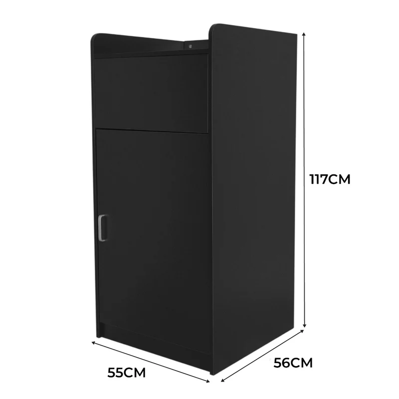 Poubelle Porte-Plateau 100 L - Noir