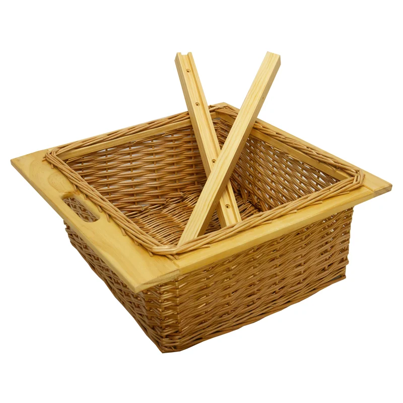 Lot de 3 Paniers Coulissants en Pin 600 mm