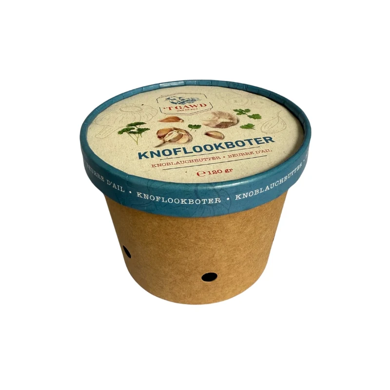 Couvercle personnalisé ⌀ 115 mm pour pots en carton personnalisés