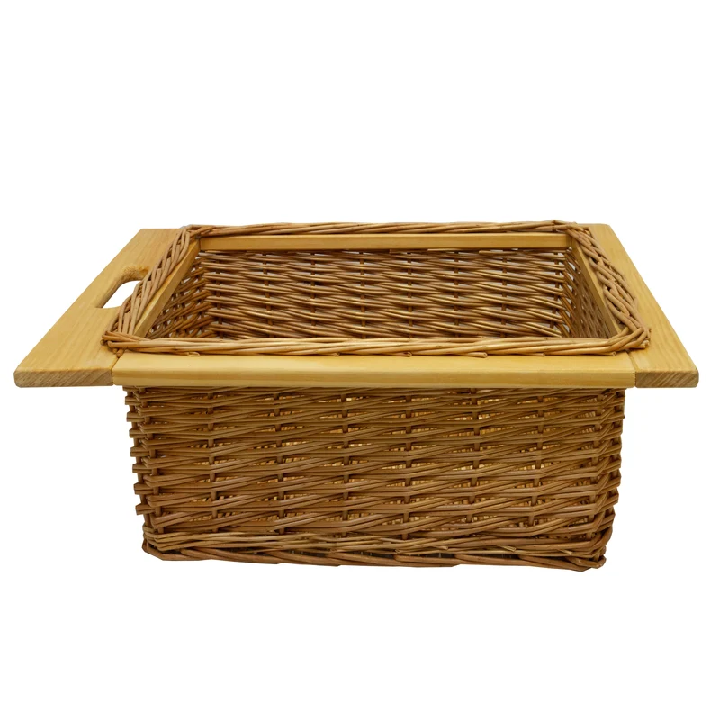 Lot de 3 Paniers Coulissants en Pin 500 mm