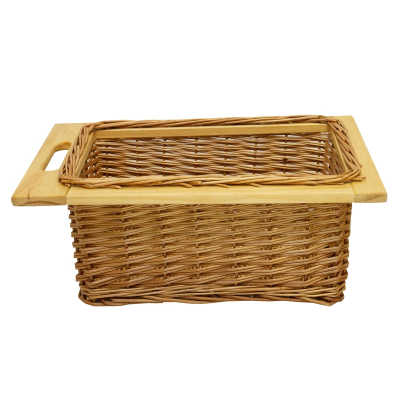 Lot de 3 Paniers Coulissants en Pin 400 mm