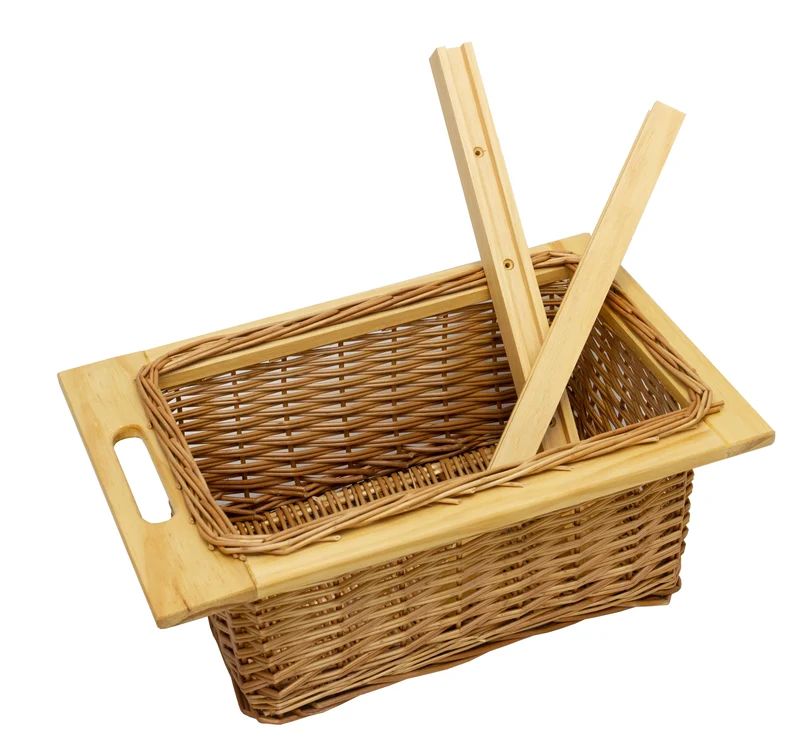 Lot de 3 Paniers Coulissants en Pin 400 mm