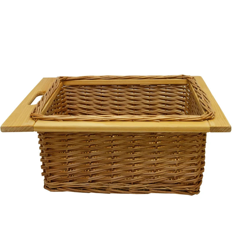 Lot de 2 Paniers Coulissants en Pin 500 mm