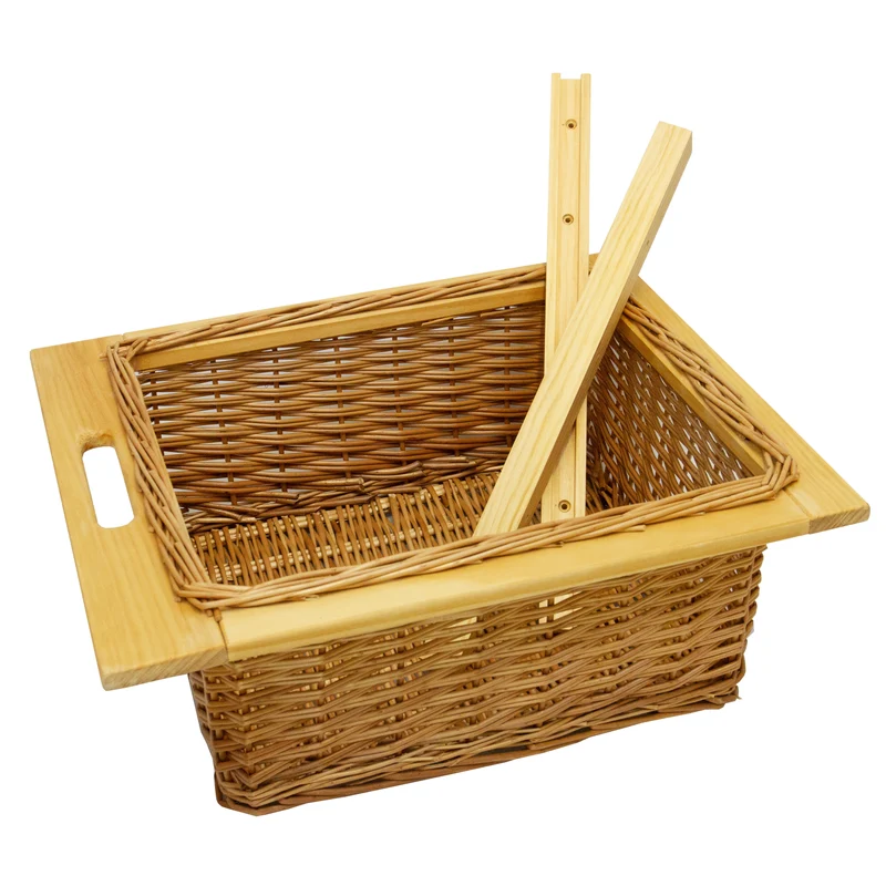 Lot de 2 Paniers Coulissants en Pin 500 mm