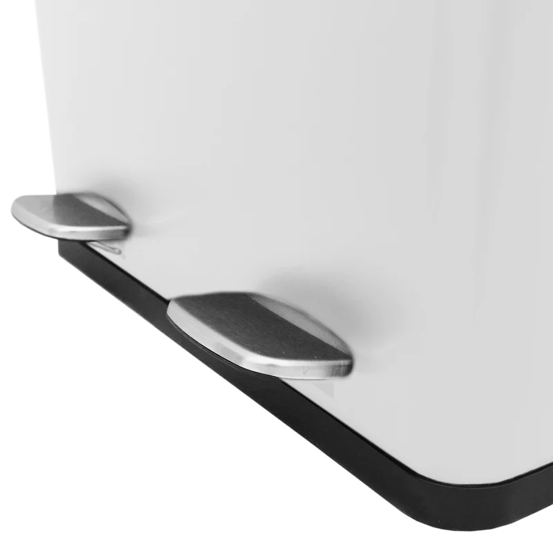 Poubelle de Recyclage à Double Bac 60 L - Blanc