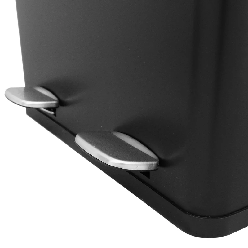 Poubelle de Recyclage à Double Bac 60 L - Noir