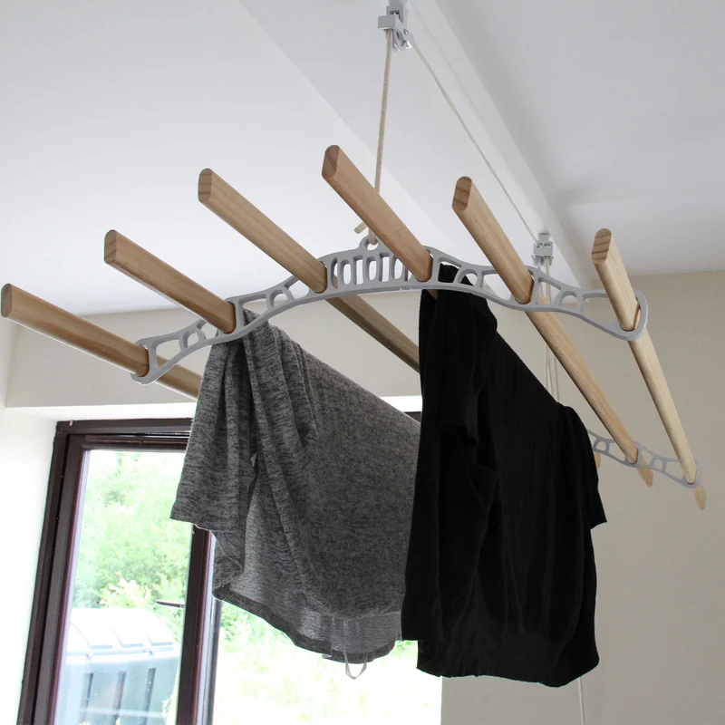 Étendoir à Linge Suspendu de 2 m - Blanc