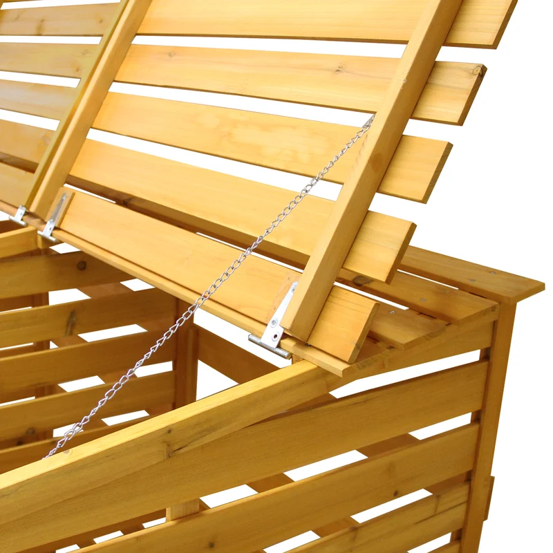 Cache-Poubelle Triple en Bois