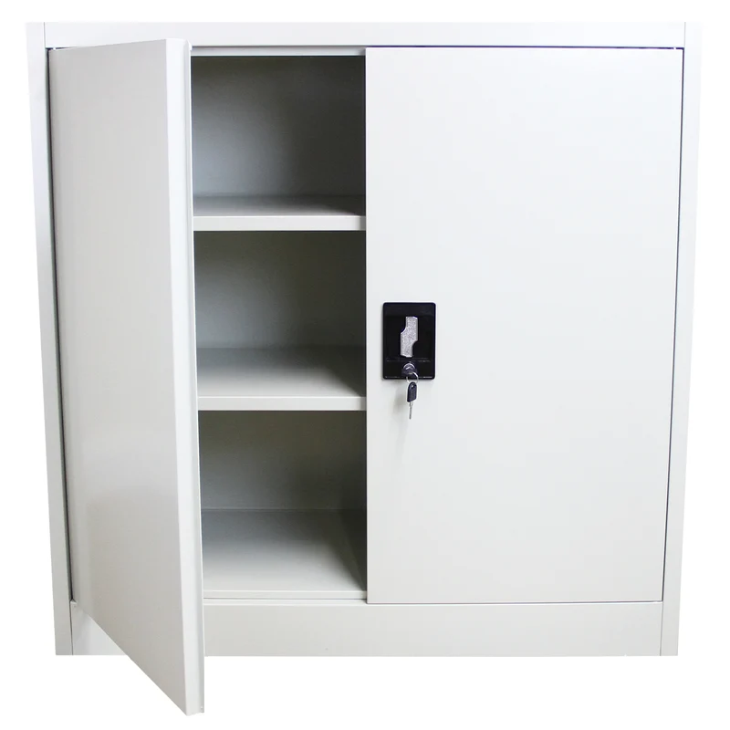 Armoire de Classement Métallique en Acier Gris Clair 90 cm