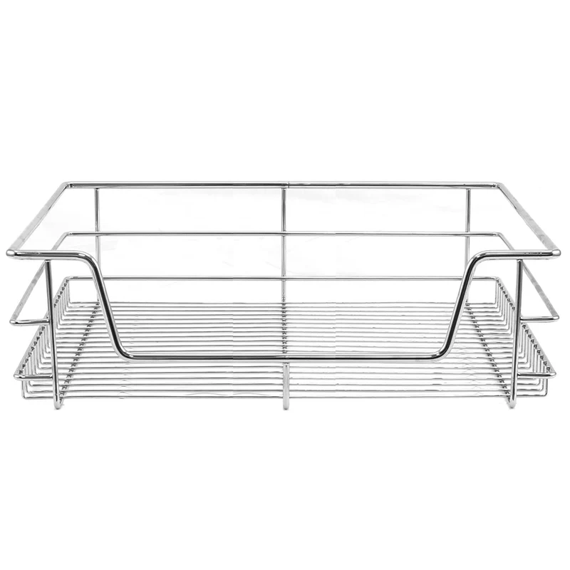 KuKoo Lot de 4 Paniers Coulissants Pour Placard de Cuisine - 60 cm