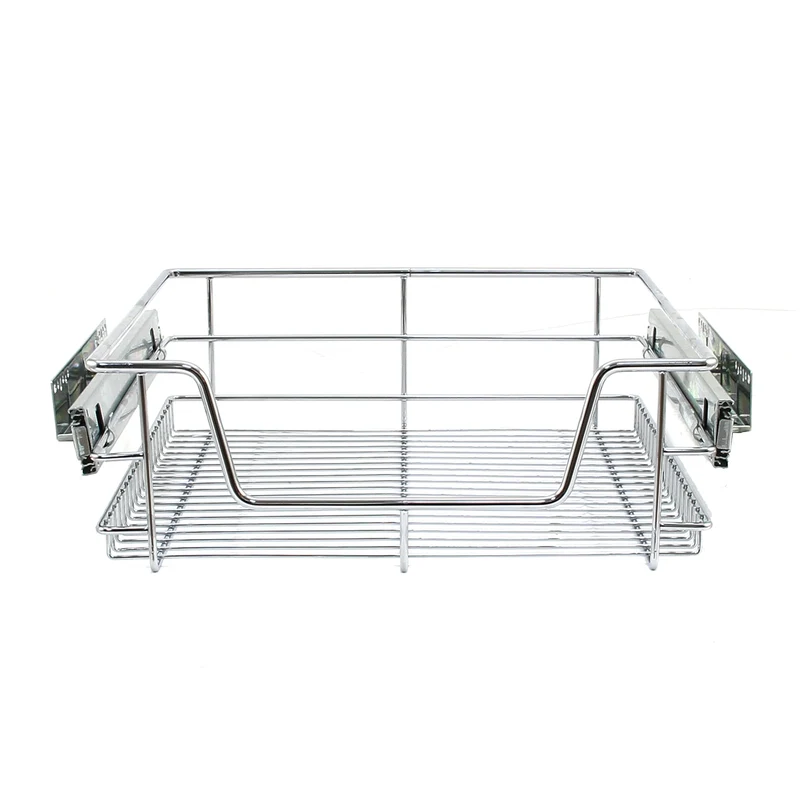 KuKoo Lot de 4 Paniers Coulissants Pour Placard de Cuisine - 50 cm