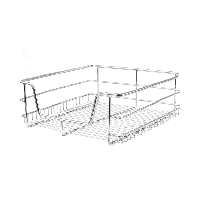 KuKoo Lot de 4 Paniers Coulissants Pour Placard de Cuisine - 40 cm