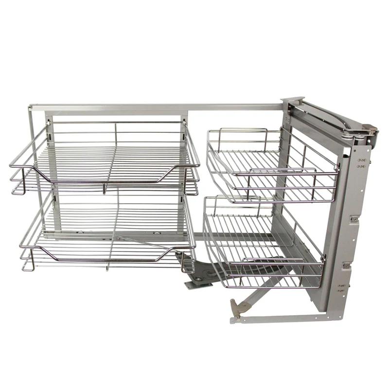 KuKoo Paniers Coulissants Métalliques d’Angle - Côté Droit