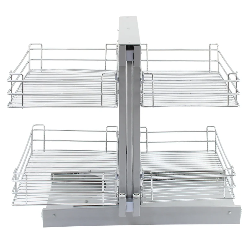 KuKoo Paniers Coulissants Métalliques d’Angle - Côté Droit