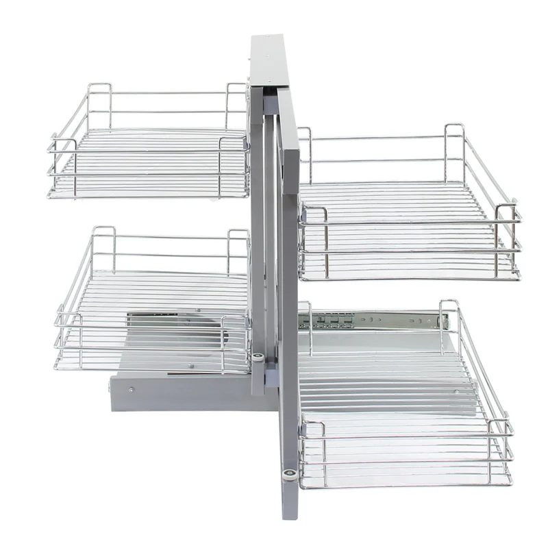 KuKoo Paniers Coulissants Métalliques d’Angle - Côté Droit