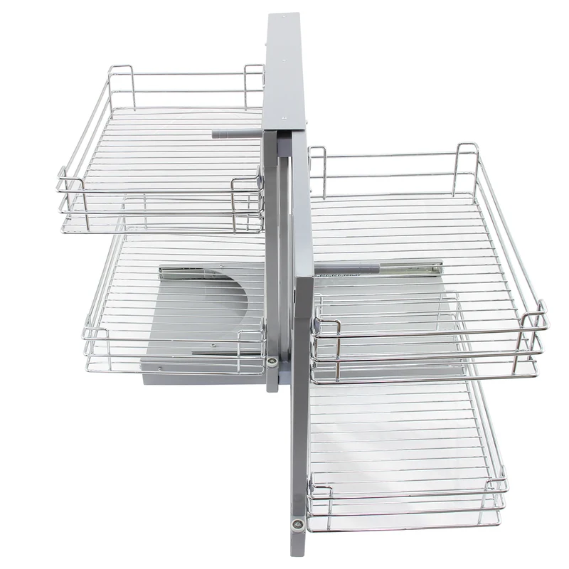 KuKoo Paniers Coulissants Métalliques d’Angle - Côté Droit