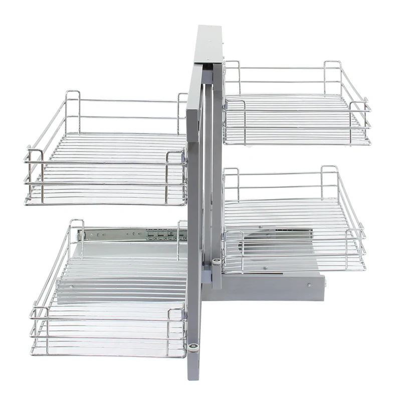 KuKoo Paniers Coulissants Métalliques d’Angle - Côté Droit