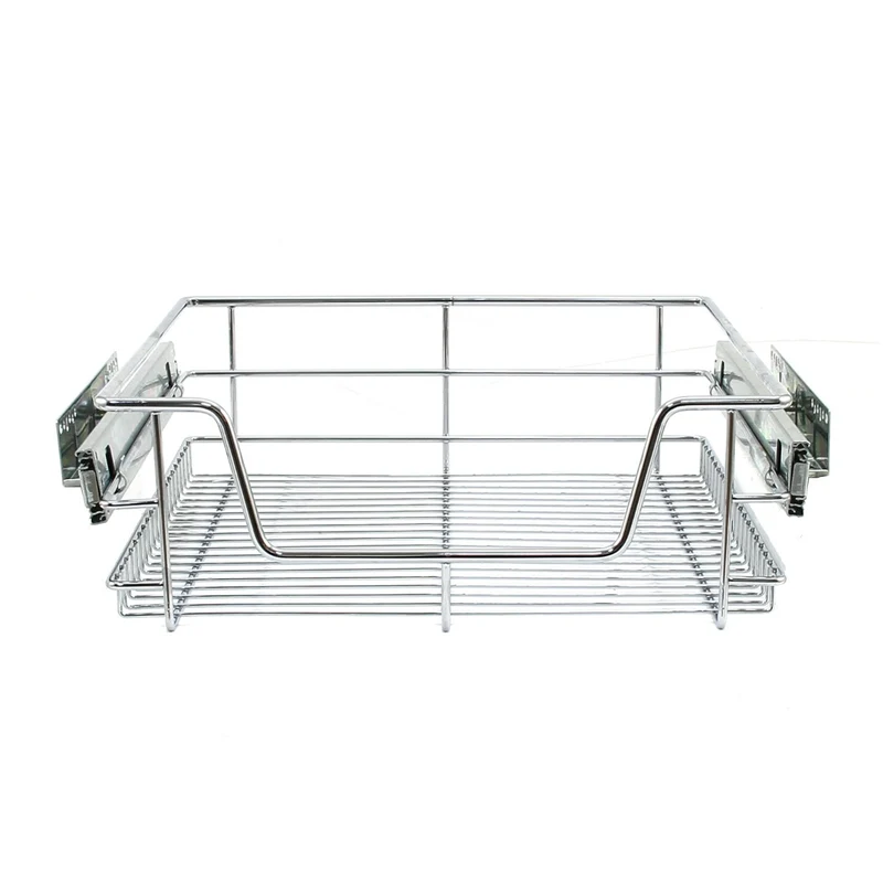 KuKoo Lot de 3 Paniers Coulissants Pour Placard de Cuisine - 50 cm