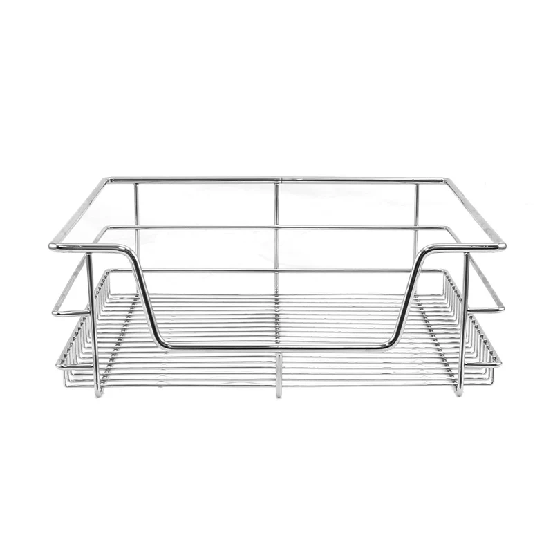 KuKoo Lot de 3 Paniers Coulissants Pour Placard de Cuisine - 50 cm