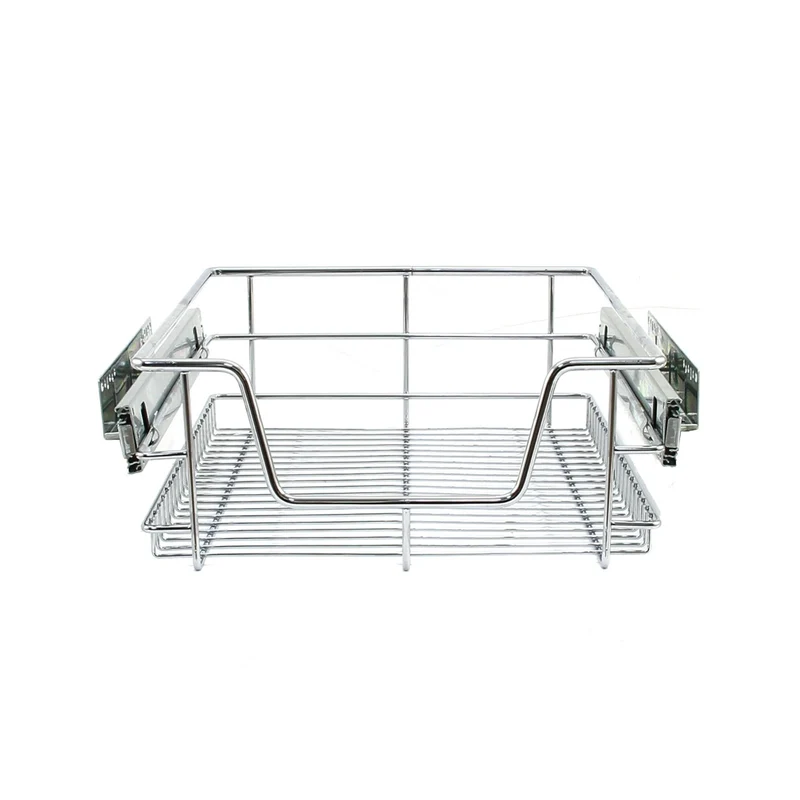 KuKoo Lot de 3 Paniers Coulissants Pour Placard de Cuisine - 40 cm