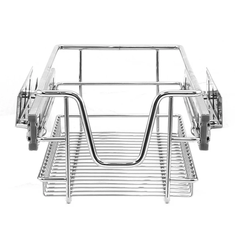 KuKoo Lot de 3 Paniers Coulissants Pour Placard de Cuisine - 30 cm