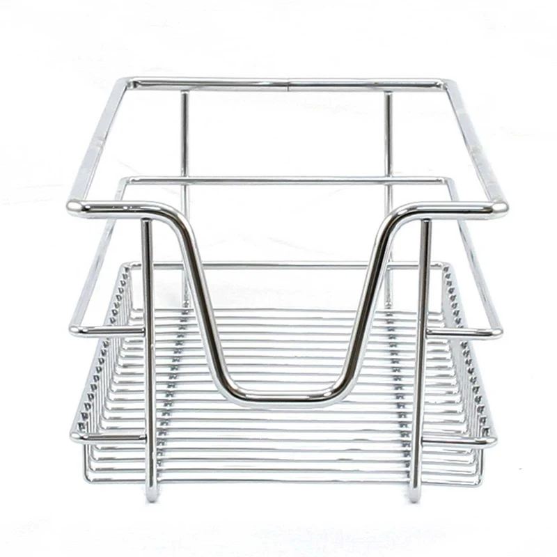 KuKoo Lot de 3 Paniers Coulissants Pour Placard de Cuisine - 30 cm