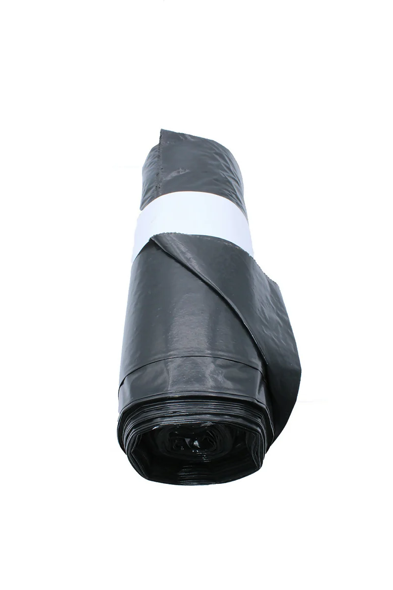 Sac Poubelle PEBD NOIR 100L 42µ Soudure à plat Lien Classic bague gencod (200 unités)