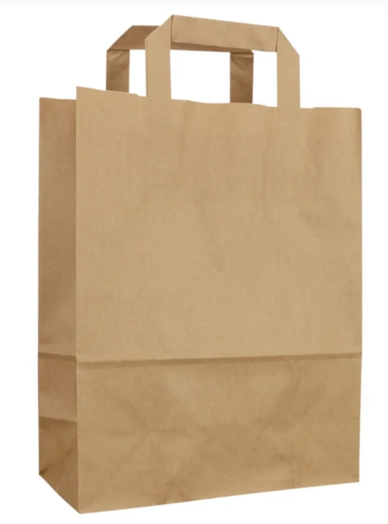 Sacs en papier Kraft recyclé 22+10x28 cm