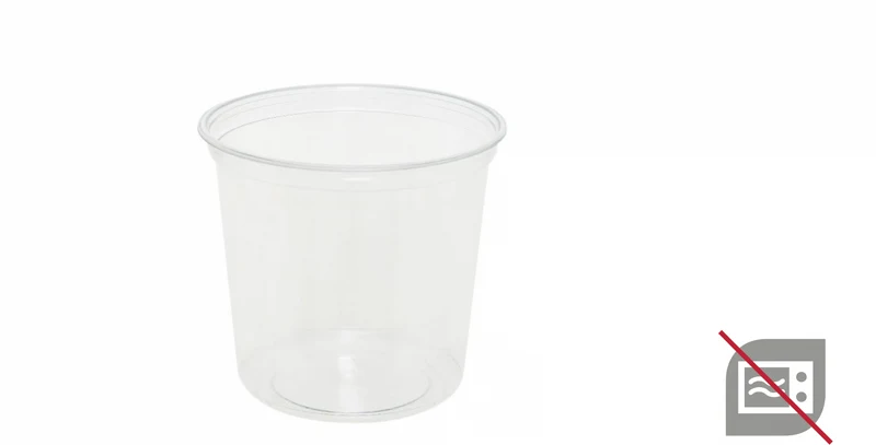 Pots plastiques transparents traiteurs/épiceries 11,7 x 7,6 cm (576 unités)