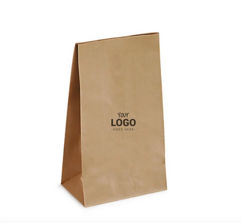 Sac en papier kraft brun personnalisé sans poignée 20 x 16 x 40 cm (5 000+ unités)