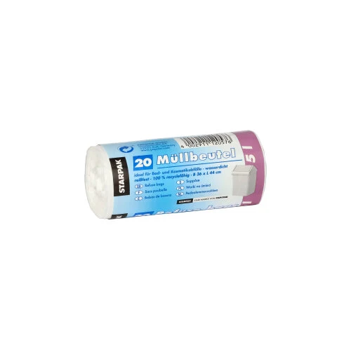 Sacs poubelle. LDPE 5 l 44 cm x 36 cm blanc (400 unités)