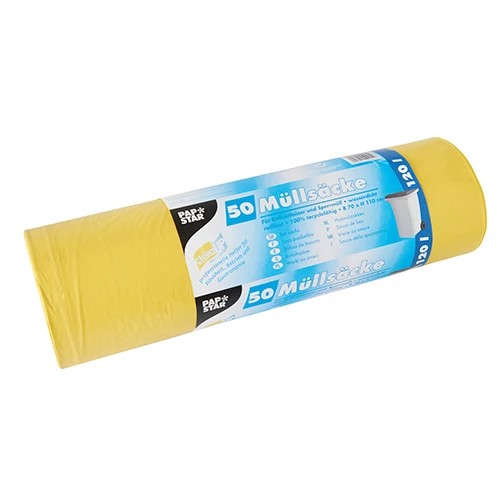 Sacs poubelle. LDPE 120 l 110 cm x 70 cm jaune (200 unités)