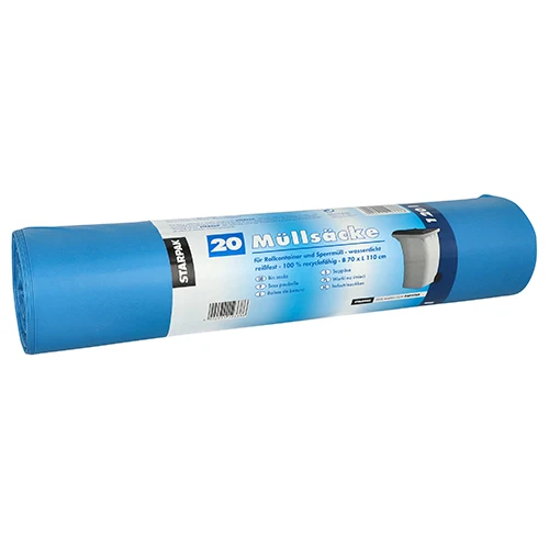 Sacs poubelle. LDPE 120 l 110 cm x 70 cm bleu (200 unités)