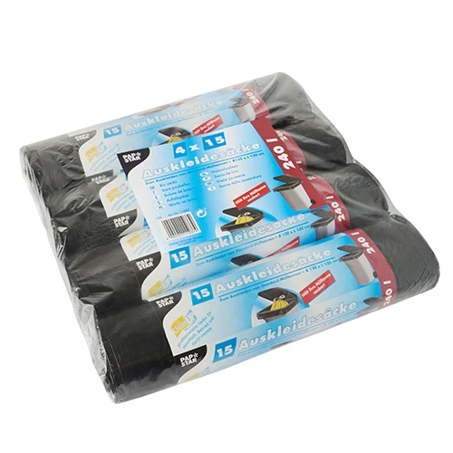 Grand sacs poubelle 240 l 135 cm x 120 cm noir (240 unités)