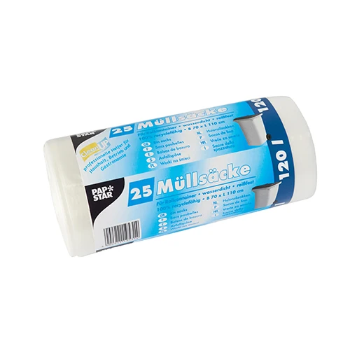 Sacs poubelle. HDPE 120 l 110 cm x 70 cm transparent (500 unités)