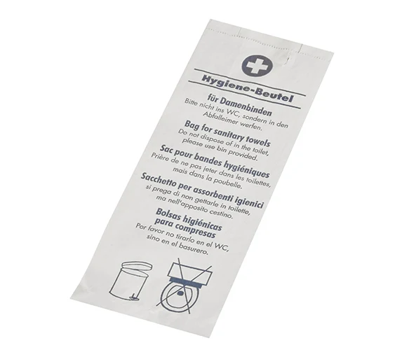 Sacs hygiéniques 28 cm x 11 cm x 5,5 cm blanc "Avec motif" (1000 unités)