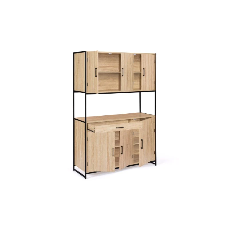 Vaisselier industriel Memphis 2 niveaux 120x176cm