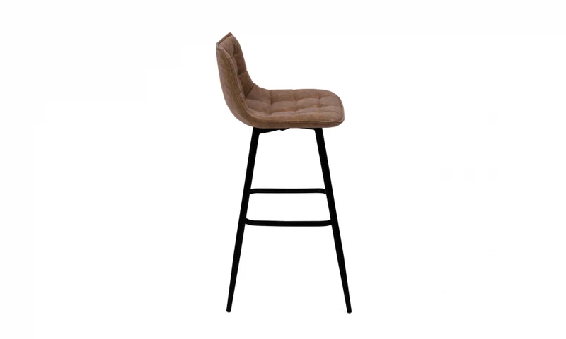 Tabourets de bar Irina en simili marron - lot de 4
