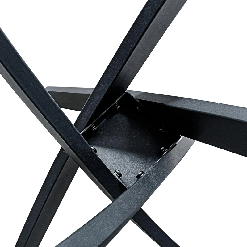 GOLDFAN Table en Verre Trempé Salle à Manger de Cuisine Moderne, Une Table à Manger Noir pour 4 Personnes,110 cm, Noire
