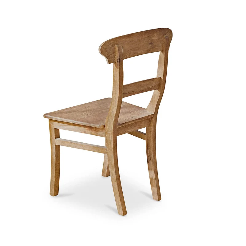 Loberon Chaise Masters - Bois de Teck revalorisé - H/L/P env. 92/52 / 52 cm - Marron Vieilli, Marron Vieilli