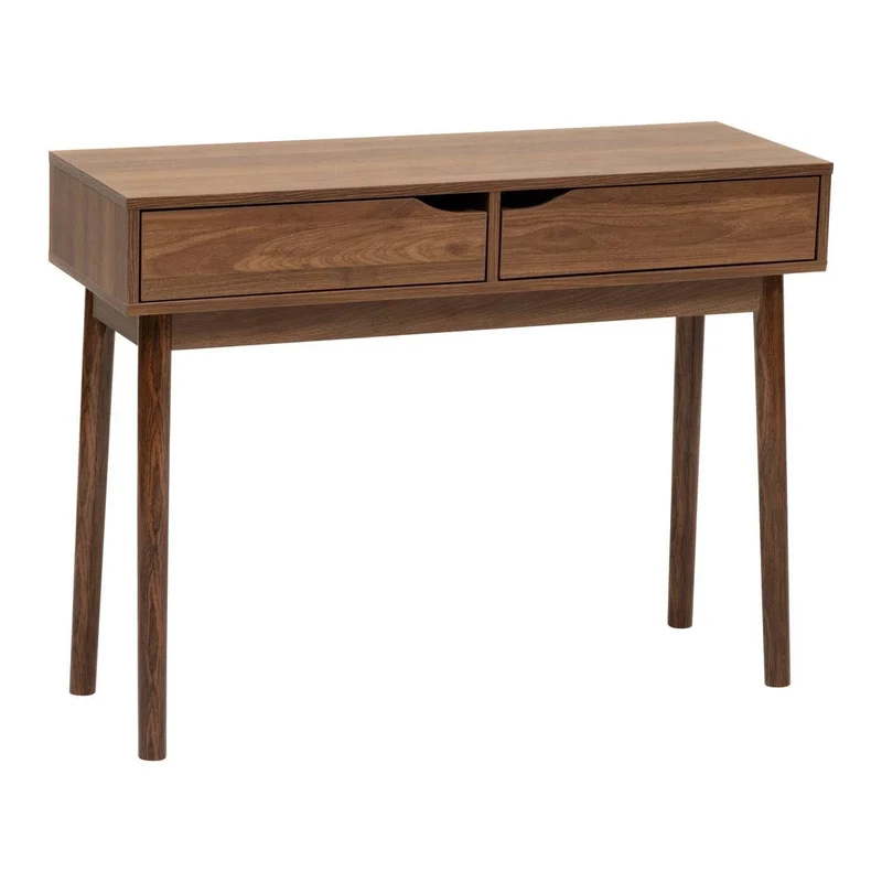 5 five simply smart 5Five - Console SLIDY Marron en Panneau de Fibres de Bois - 100x34x75,5cm - Meuble de Rangement Fonctionnel pour Salon, Entrée, Salle à Manger