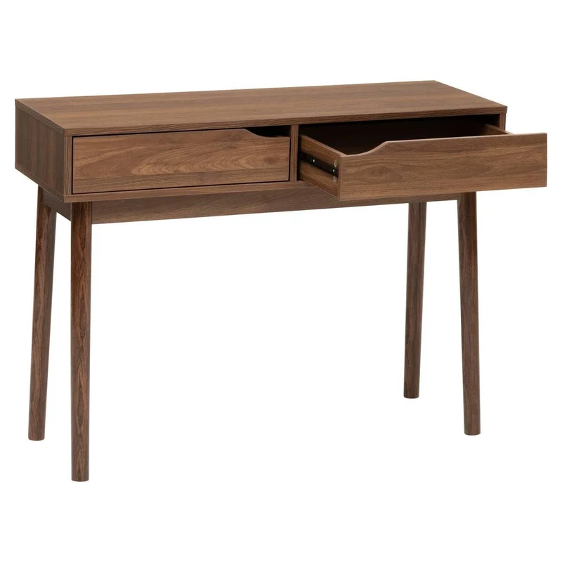 5 five simply smart 5Five - Console SLIDY Marron en Panneau de Fibres de Bois - 100x34x75,5cm - Meuble de Rangement Fonctionnel pour Salon, Entrée, Salle à Manger
