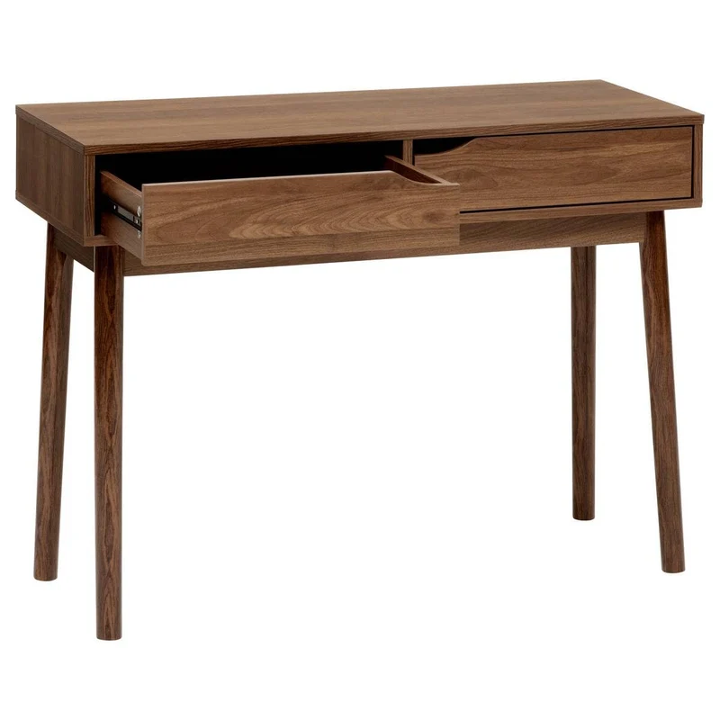 5 five simply smart 5Five - Console SLIDY Marron en Panneau de Fibres de Bois - 100x34x75,5cm - Meuble de Rangement Fonctionnel pour Salon, Entrée, Salle à Manger